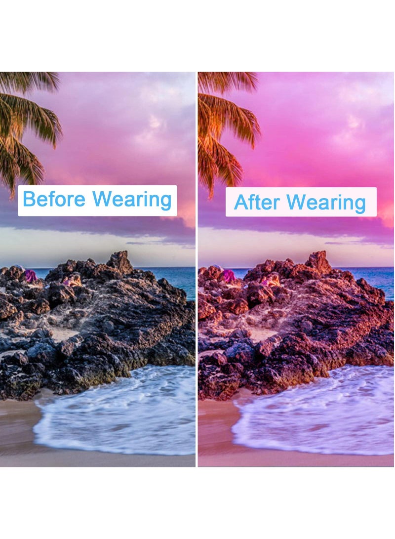 Sweet seven 10 قطع نظارات بلا إطار على شكل قلب - نظارات حفلات ممتعة للنساء والفتيات والأطفال والبالغين - مثالية لأعياد الميلاد والمهرجانات وكوسبلاي وحفلات الأزياء - Image 5