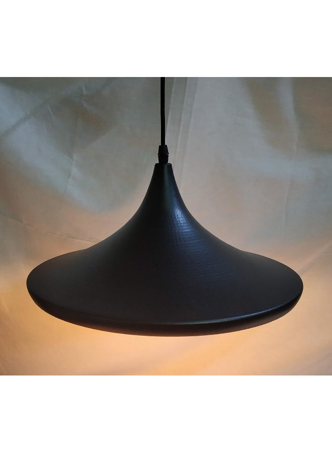 Imper!al Vintage Black Metal Tawa Hanging Light, Pendant Ceiling Light and Lamp (Black)  - Image 3