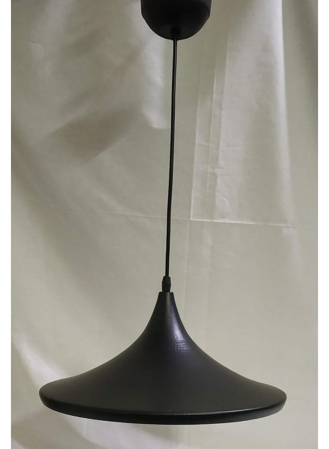 Imper!al Vintage Black Metal Tawa Hanging Light, Pendant Ceiling Light and Lamp (Black)  - Image 5