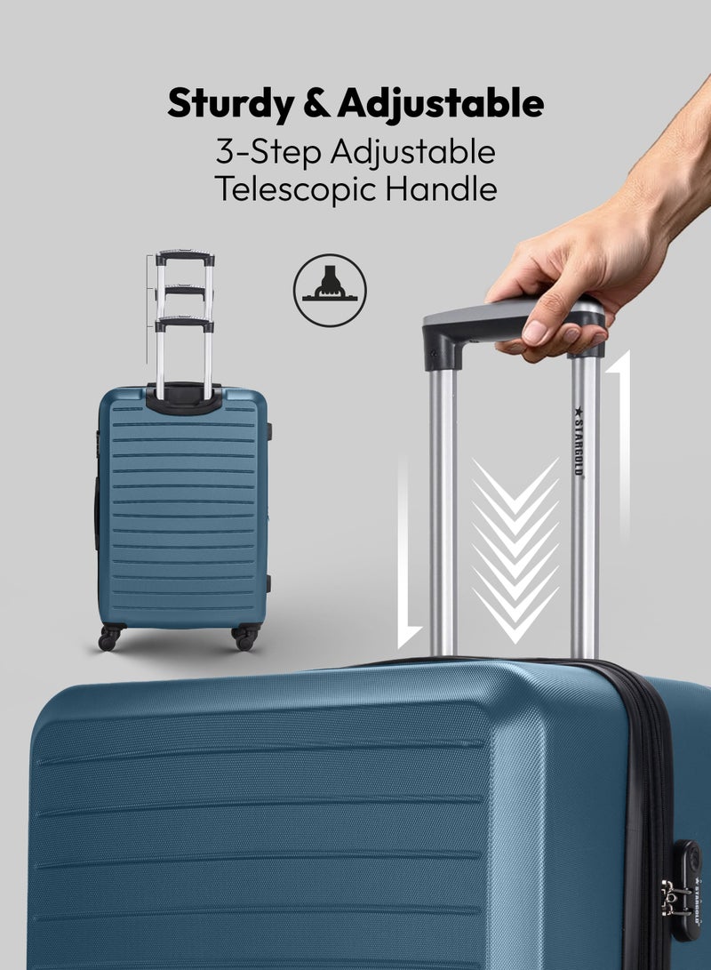 ستارجولد مجموعة حقائب سفر من 4 قطع (20/24/28/32 بوصة) - حقائب سفر صلبة من مادة ABS بسحاب قابل للتمدد، وعجلات دوارة 360 درجة، وقفل رقمي - حقيبة سفر خفيفة الوزن بعجلات - Image 5
