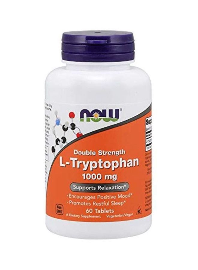 Now Foods L-Tryptophan Dietary Supplement 1000mg - 60 Tablets - Image 1