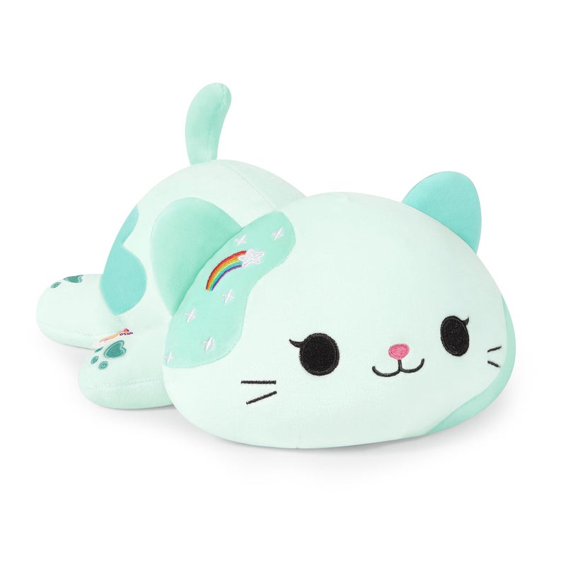 Onsoyours Original Rainbow Cat Plush Kitty Plushies Toy Blue Cat Kitten Stuffed Animal Soft Pillow Kawaii Plushie Gift for Kids & Adults (Rainbow Cat, 9") - Image 1