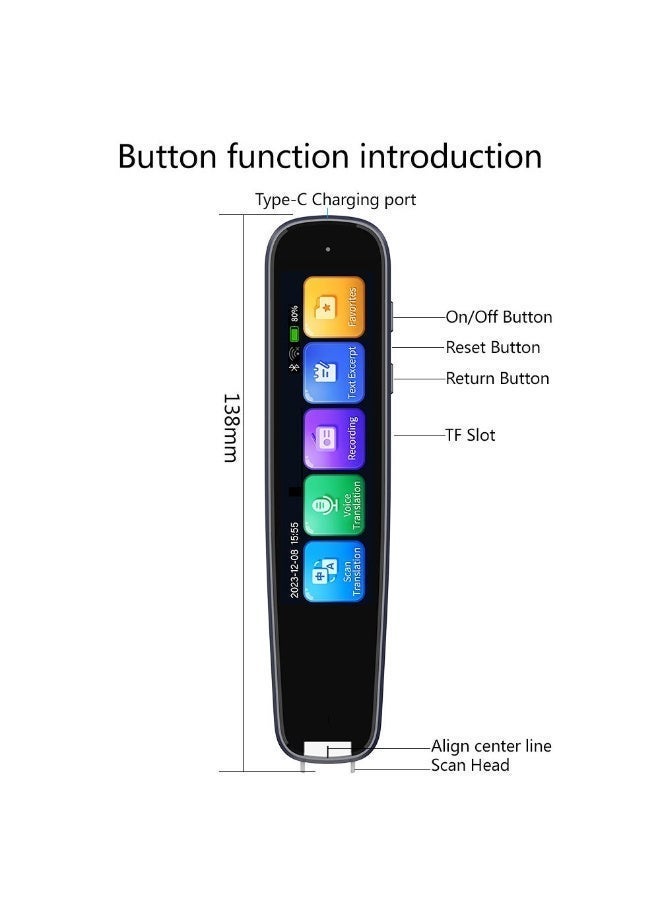 Translator Pen & Scan Reader Pen for Dyslexia,Language Learners & Learning Difficulties,Translation Pen (Black) - Image 5