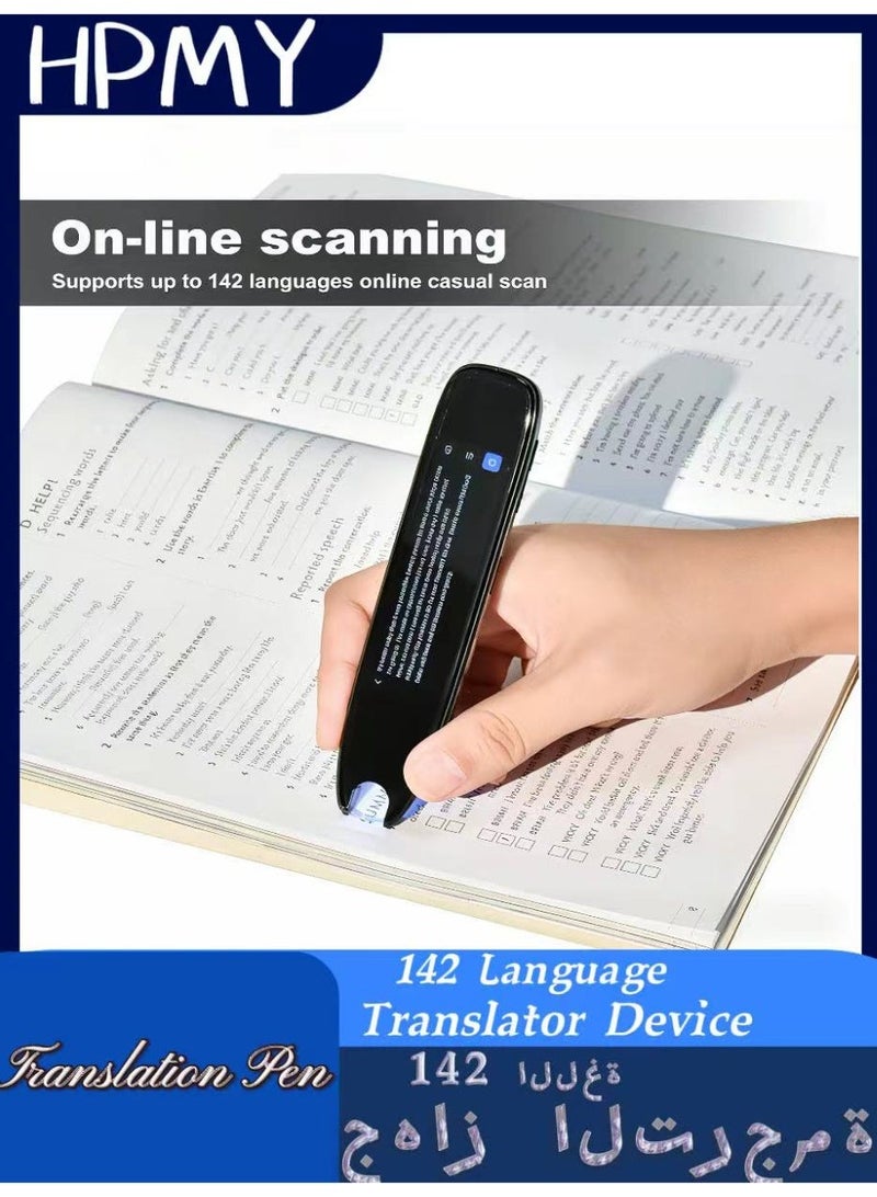 Translation Pen, Scan Reader Pen, 142 Language Translator Device, Text to Speech Scan Reading Pen for Dyslexia, Two-Way Instant Translator Pen for Students Adults with Touch Screen - Image 1