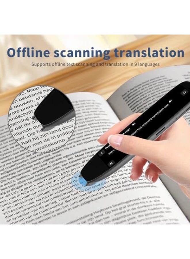 142 Language Translator Device,Translation Pen,ai translator,Scan Reader Pen, Real-time voice translation in Arabic and over 142 other languages, featuring online instant translation capabilities, along with scanning and reading functions,Text to Speech Scan Reading Pen for Dyslexia, Two-Way Instant Translator Pen for Students Adults with Touch Screen - Image 3
