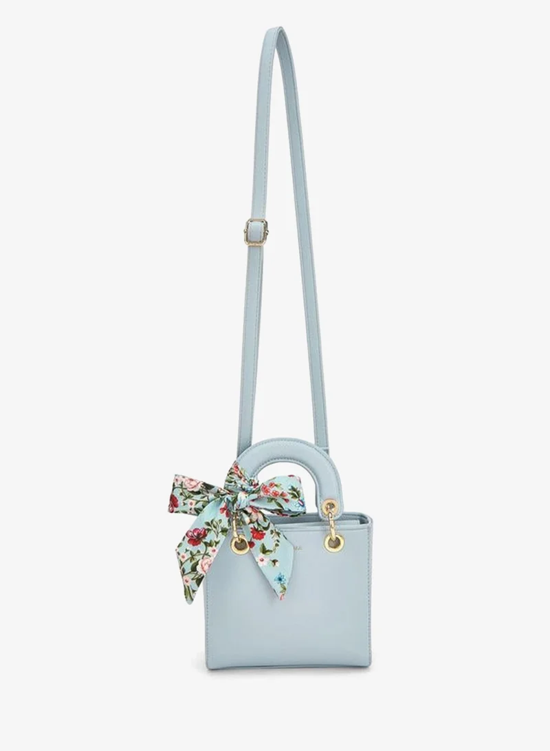 فلورا بيلا من شو إكسبرس Flora Bella Textured Crossbody Bag With Printed Scarf Accent
