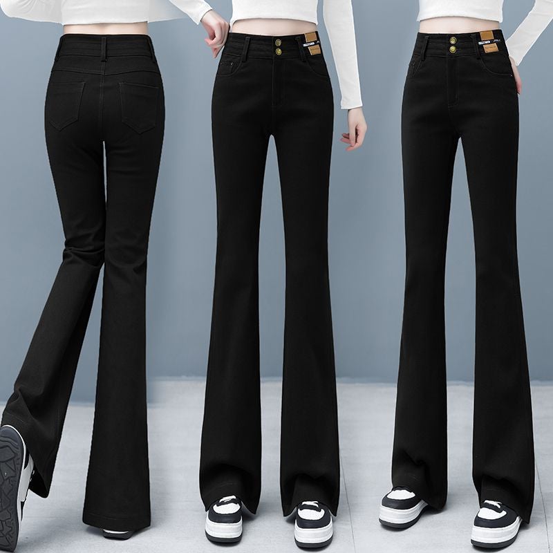 Micro-La Jeans Women'S High Waist Slim-Fit Slimming Flare Pants Horseshoe Pants For Children - Image 4