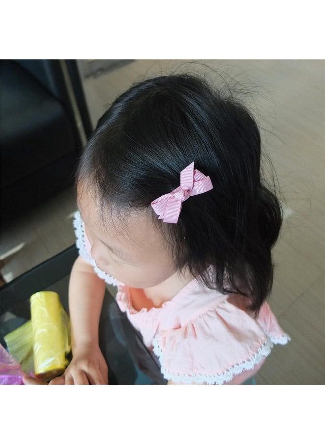 Sugarmelon 32 Colors Baby Hair Clips Toddler Tiny Hair Bow Snap Clips Infant Baby Girls Hairbow - Image 4