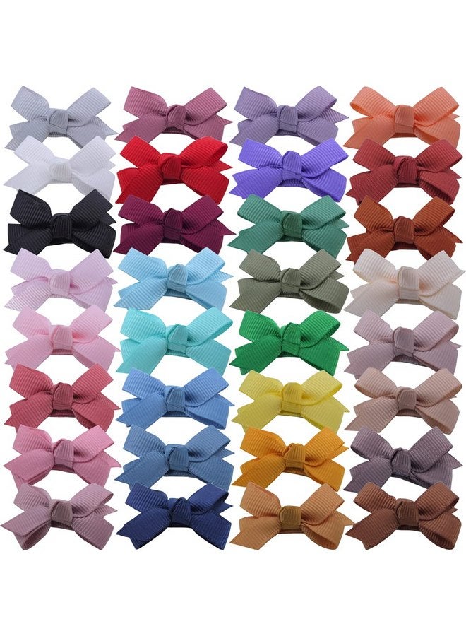 Sugarmelon 32 Colors Baby Hair Clips Toddler Tiny Hair Bow Snap Clips Infant Baby Girls Hairbow - Image 1