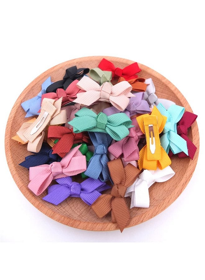 Sugarmelon 32 Colors Baby Hair Clips Toddler Tiny Hair Bow Snap Clips Infant Baby Girls Hairbow - Image 2