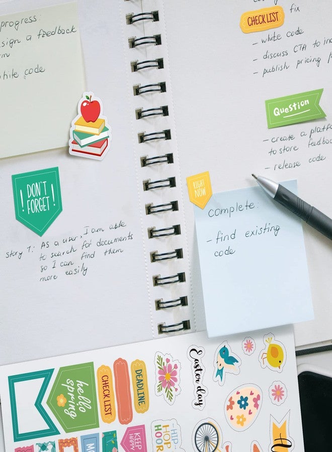 Teling 24 Sheets Holiday Stickers Seasonal Planner Calendar Monthly Seasonal Winter Aesthetic Stickers Accessories for Valentines Day St. Patrick's Day Easter Scrapbook Calendar Planning(Festival) - Image 5