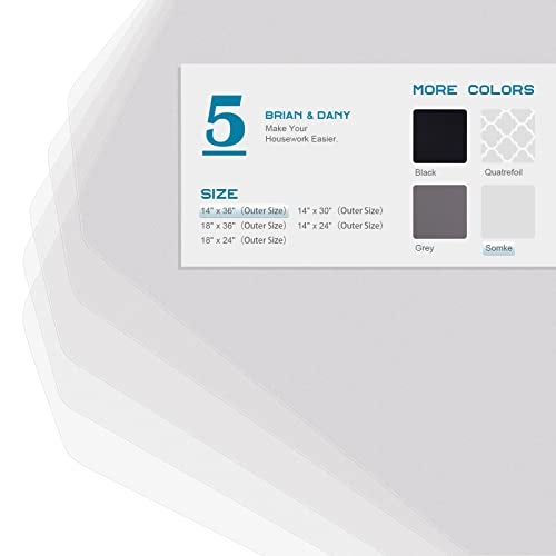BRIAN & DANY Wire Shelf Liner 14" X 36", Heavy Duty Shelf Liners for Wire Shelving, Waterproof Protector Mats, Set of 5, Transparent - Image 3