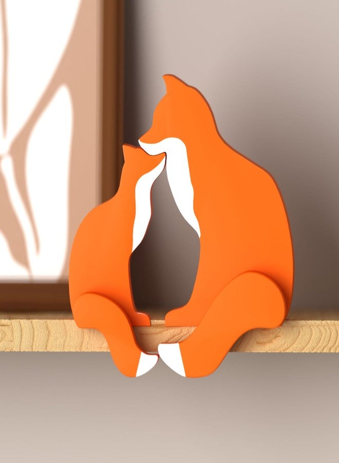 PUTSKA Woodland Nursery Decor - Wooden Animal for Baby Boy Nursery Decor, Forest Decoration for Room, Shelf, Bedroom (Fox) - Image 1