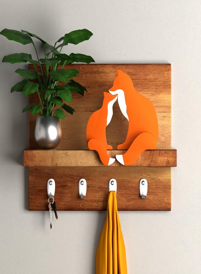 PUTSKA Woodland Nursery Decor - Wooden Animal for Baby Boy Nursery Decor, Forest Decoration for Room, Shelf, Bedroom (Fox) - Image 4