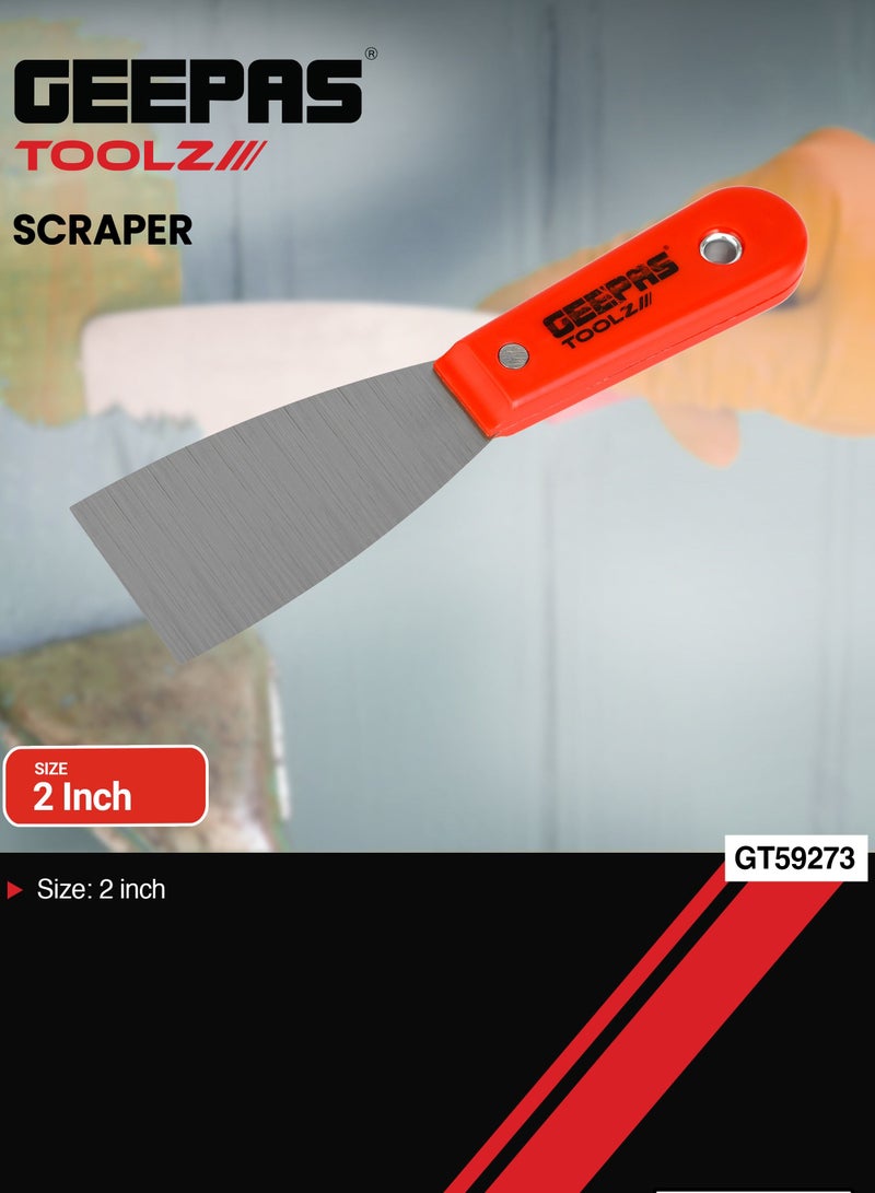 Geepas Toolz 2" Scraper GT59273, High-Quality Metal Scraper, Comfortable to Use, Light Weight and Durable, Ideal for DIY, Home Improvement, Paint Scraping, Glue Scraping, Wallpaper Scraping and more - Image 3