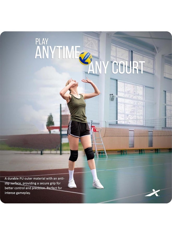 فيكتور أكس كرة طائرة فيكتور إكس إيس | مقاس ٤ | متعددة الألوان | كرة طائرة ناعمة الملمس من ١٨ لوحة، مُلصقة بمادة البولي يوريثان، بسطح محكم لمزيد من الإمساك، متينة وخفيفة الوزن، مناسبة للعب الداخلي والخارجي. - Image 5