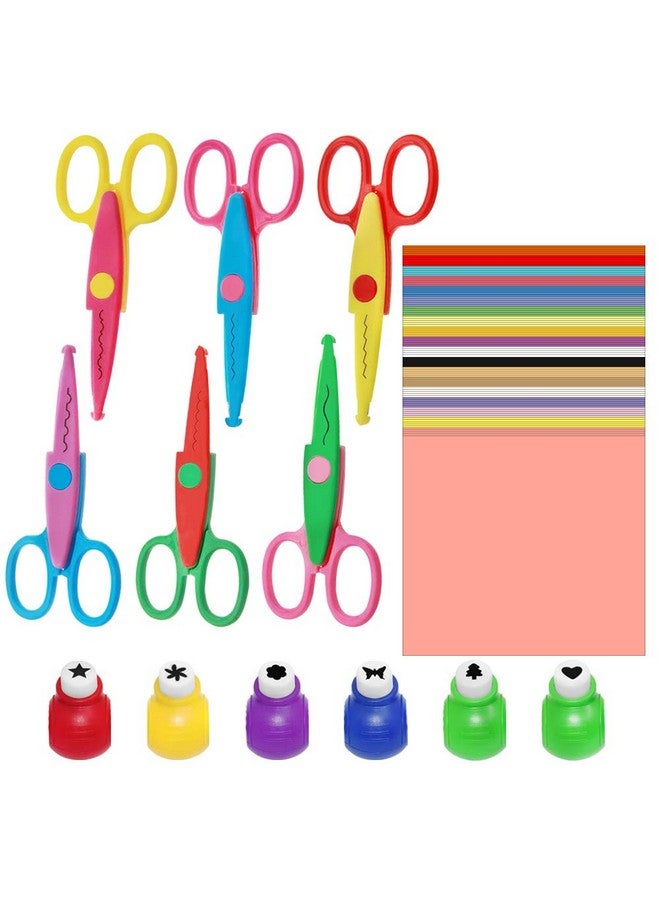 findTop Set of 112, DIY Craft Supplies Set, Craft Punch, Creative Scissors and Origami Paper Double Sided Color for Crafts, Scrapbooking, DIY Photo & Art Projects - Image 1