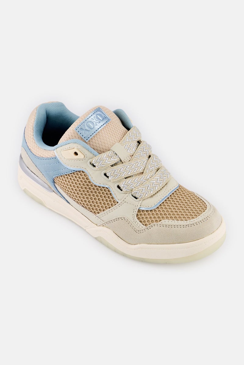 XOXO Women Textile Upper Lace Up Casual Shoes, Multicolor - Image 1