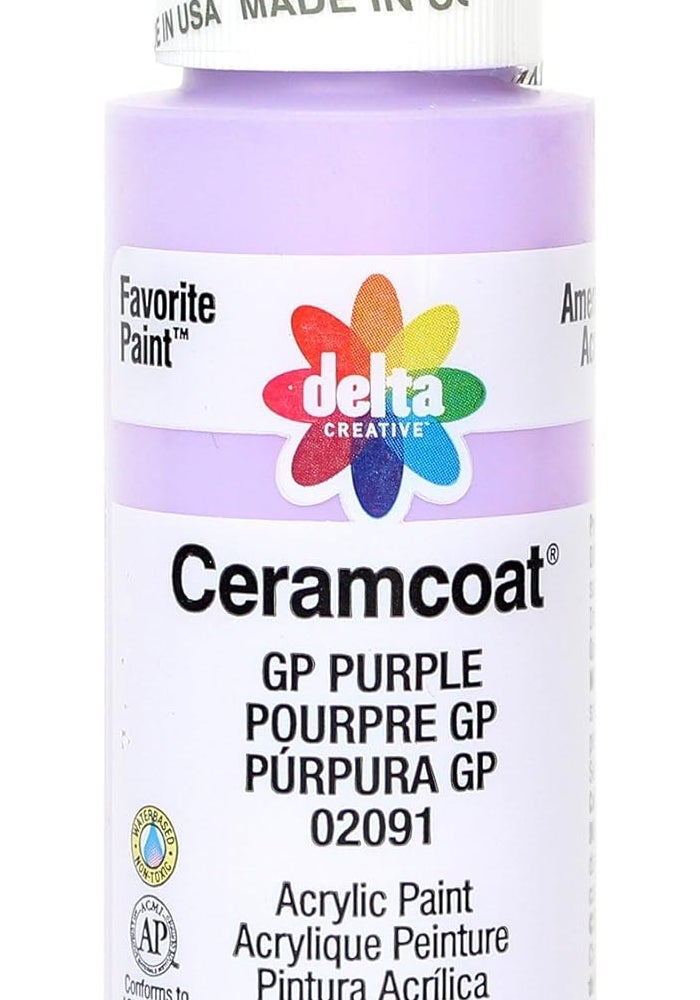 Delta Creative Ceramcoat Acrylic Paint - GP Purple, 2 oz - Image 1