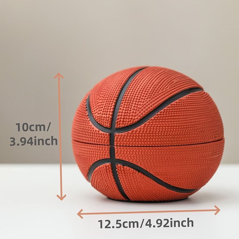 Basketball Shaped Ashtray With Lid Windproof Smokeless Desktop Ashtray - Image 4