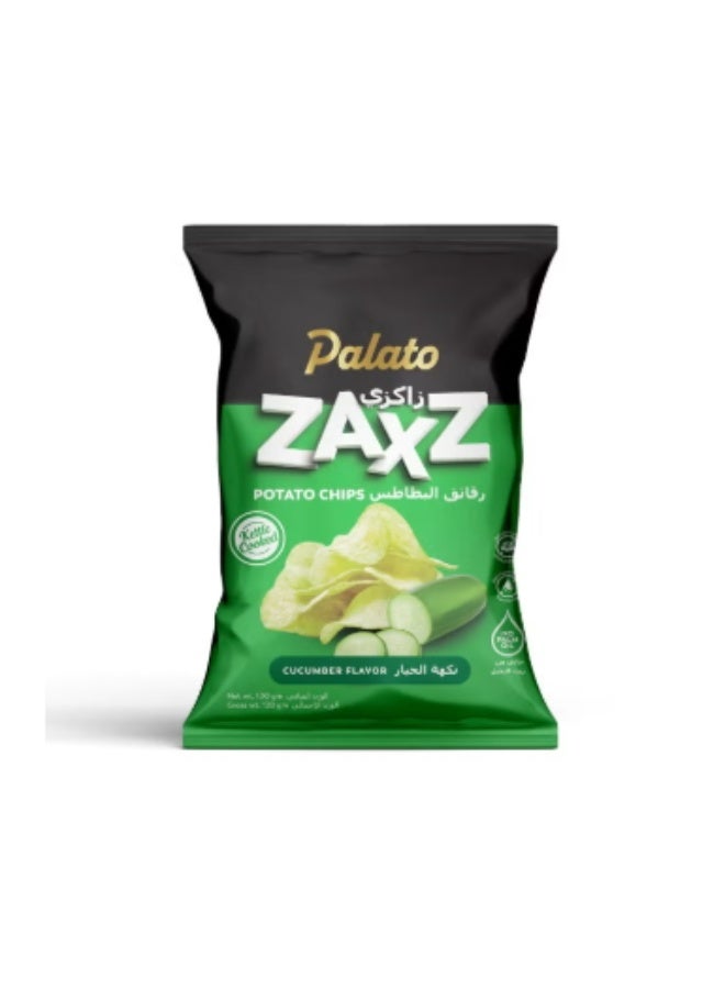Palato Kettle Cooked Non Palm Oil Potato Chips 100gm- Cucumber Flavor - Image 1