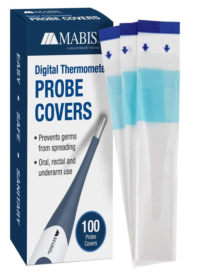 MABIS Disposable Probe Covers for Digital Thermometers, Box of 100, FSA Eligible, Can be Used Orally, Rectally or Under the Arm - Image 1