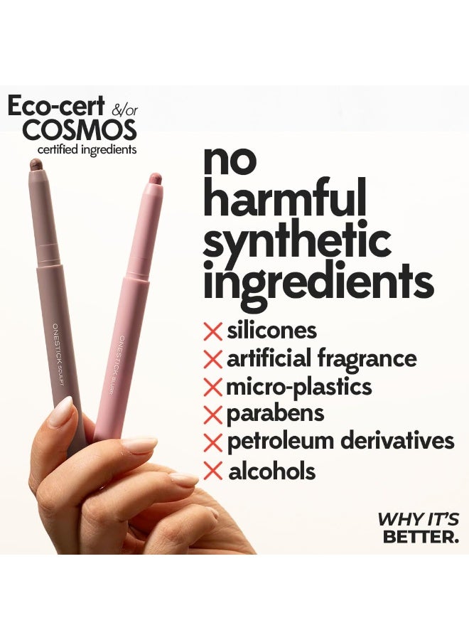 Ruby's Organics OneStick Lipstick for Women-Blurr, Lip and Cheek Colour Crayon, Matte Finish, Lip Makeup- Enriched with Antioxidants and Vitamins, Chemical Free- Clay Pink - Image 4