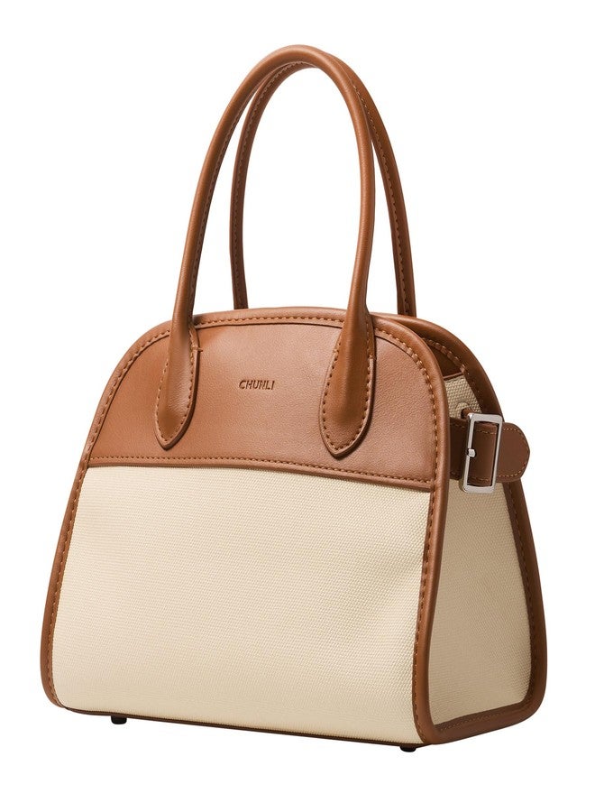 CHUNLI PU Leather Satchel Bag for Women, Fashion Top Handle Bags Zipper, Crossbody Purse for Casual Traveling Work Business - Image 1