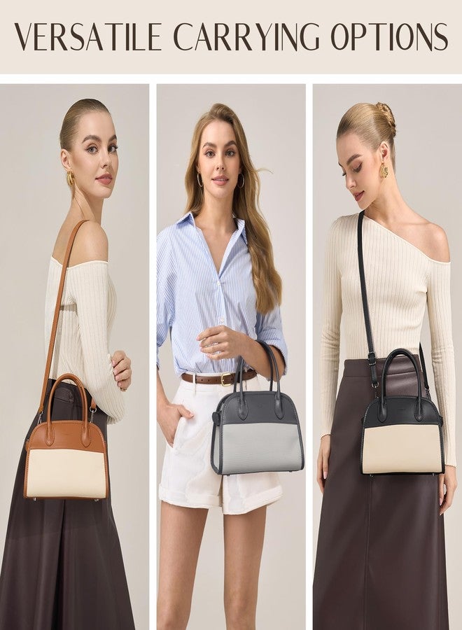CHUNLI PU Leather Satchel Bag for Women, Fashion Top Handle Bags Zipper, Crossbody Purse for Casual Traveling Work Business - Image 4