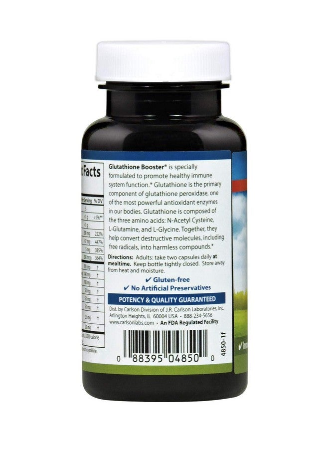 Carlson Glutathione Booster Alpha Lipoic Acid Immune Support & Optimal Wellness Antioxidant 60 Capsules - Image 5