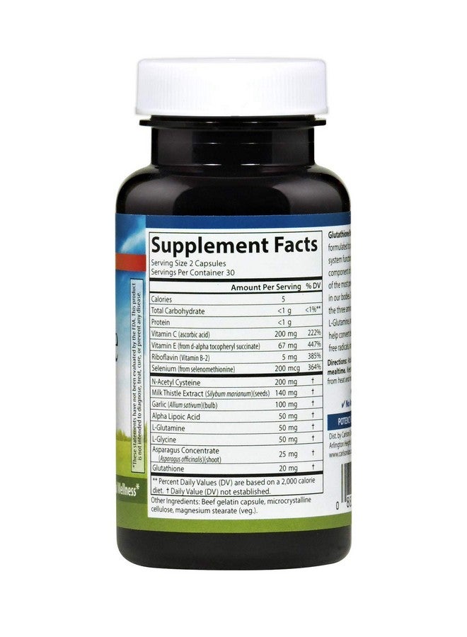 Carlson Glutathione Booster Alpha Lipoic Acid Immune Support & Optimal Wellness Antioxidant 60 Capsules - Image 4