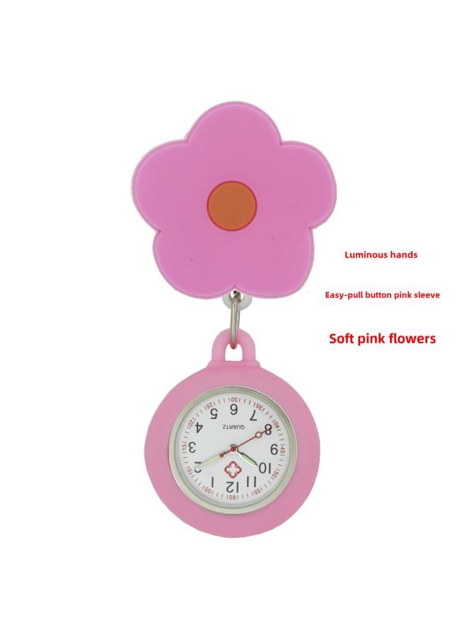 Soft Rubber Stretchable Nurse Watch Cartoon Character Animal Doctor Nurse Chest Watch Pocket Watch 25 Pcs 