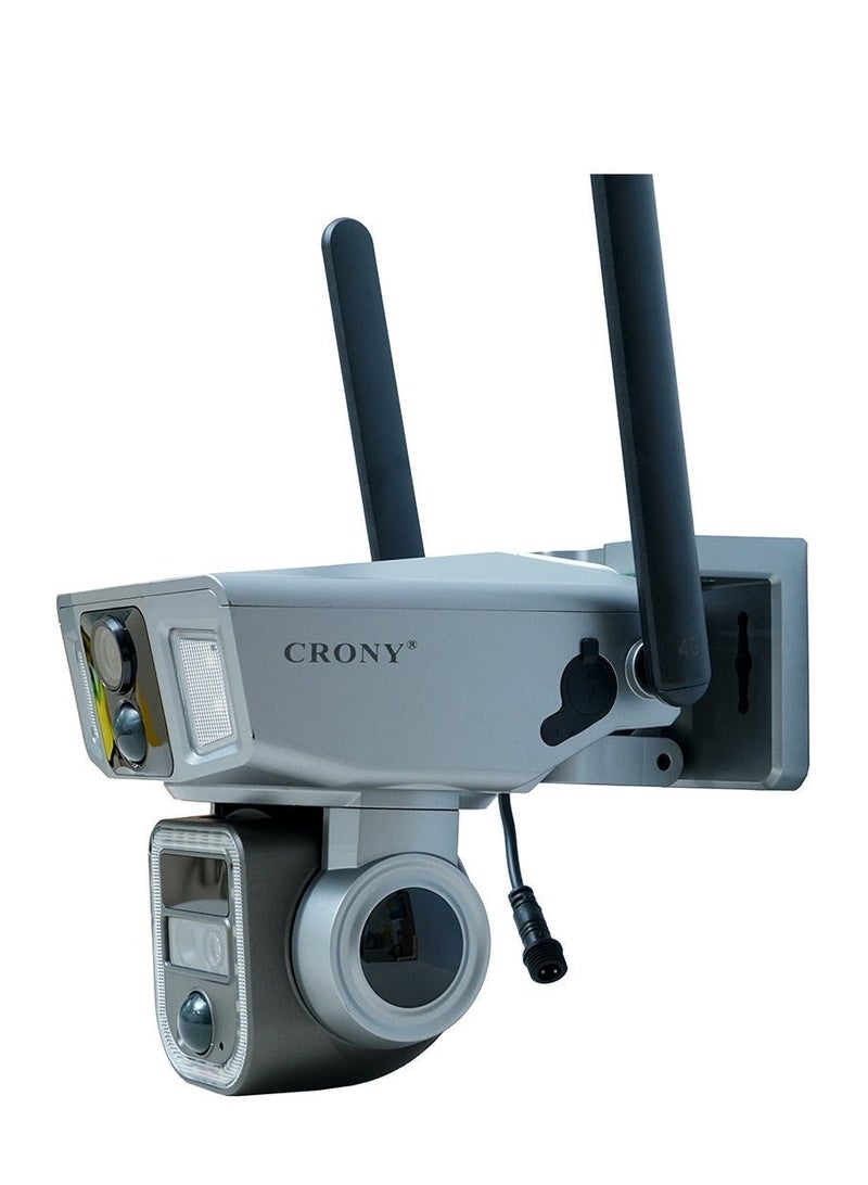 Crony Y7A 8MP Solar/Battery-Powered Security Camera – 4K Resolution, 355° PTZ, 90° Vertical Tilt, 10X Zoom, IR Night Vision, IP66 Waterproof, 4G/Wi-Fi Connectivity, Two-Way Audio, Human Body Induction, TF Card/Cloud Storage, 4x18650 Batteries, 9W Solar Panel, App Connectivity, Wireless Outdoor Security Camera for Home, Garden, and Property Protection, Solar Camera for Off-Grid Surveillance, Wireless Solar Powered Camera, High-Resolution Solar Camera with App Integration - Image 5