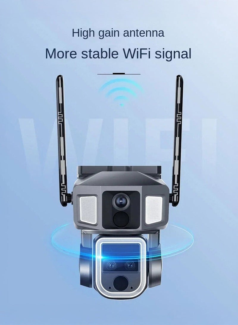 كروني Y7A 8MP Solar/Battery-Powered Security Camera – 4K Resolution, 355° PTZ, 90° Vertical Tilt, 10X Zoom, IR Night Vision, IP66 Waterproof, 4G/Wi-Fi Connectivity, Two-Way Audio, Human Body Induction, TF Card/Cloud Storage, 4x18650 Batteries, 9W Solar Panel, App Connectivity, Wireless Outdoor Security Camera for Home, Garden, and Property Protection, Solar Camera for Off-Grid Surveillance, Wireless Solar Powered Camera, High-Resolution Solar Camera with App Integration - Image 5