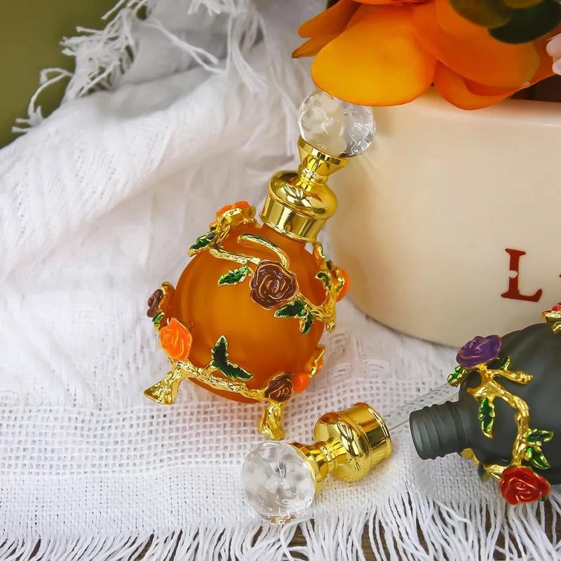 زجاجة عطر زجاجية بسعة 15 مل مع خيط ملون. - Image 4