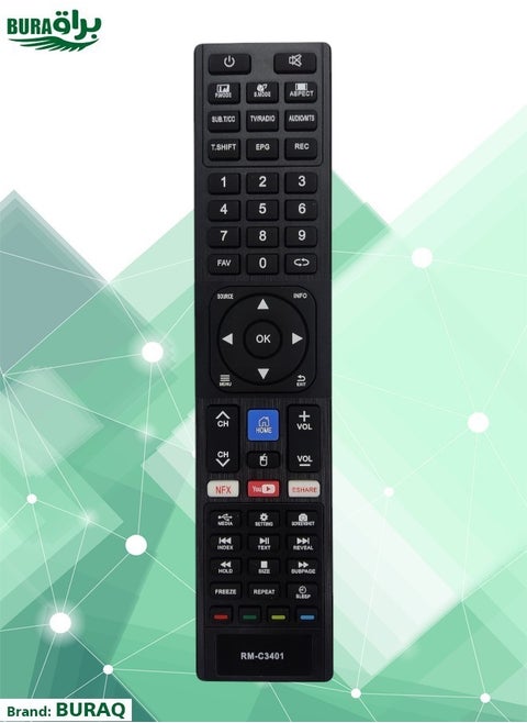 JVC Smart TV Remote - RM-C3401 Replacement Remote Control Compatible For JVC 4K UHD Smart LCD LED TV LT-55N775A LT-55N685A LT-65N785A LT55N775A LT55N685A LT65N785A