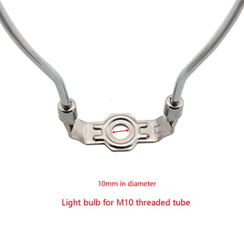 DZS Elec 1-Pack 8 Inch Lamp Harp Holder DIY Lighting Accessories Horn Frame Lampshade Bracket for Table/Floor Light Fitting Silver - Image 3