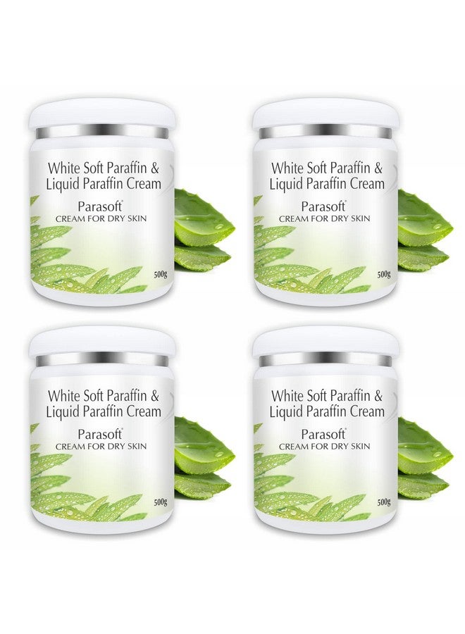 Parasoft Cream for Dry & Dehydrated Skin Intense Moisturizer Nourishing Cold & Winter Cream Goodness of Aloe vera for both Men & Women Quick Absorbing & Paraben Free- 500GM(Pack of 4) - Image 1