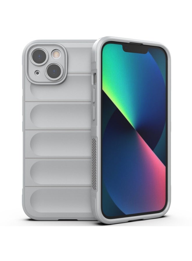 Premium Protection Back Silicone Case Compatible with Iphone 13/14 Magic Shield Shockproof Case with Camera Protection (Grey)