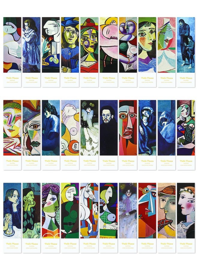 GAUENEEN 30 Pcs Paper Bookmarks, Picasso Art Works Bookmark Bulk for Book Lovers, Aesthetic Bookmarks Set for Women Men - Image 1