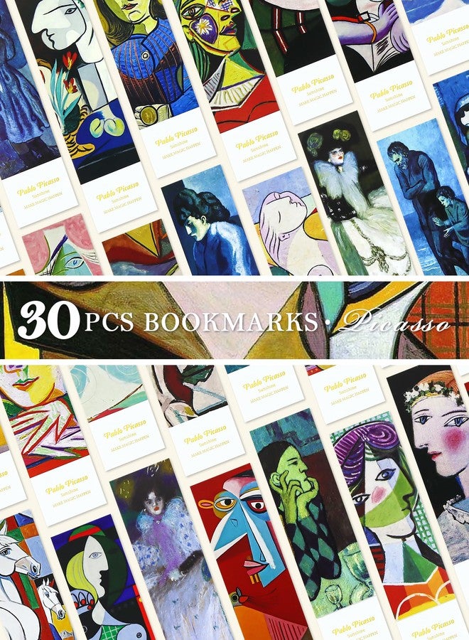 GAUENEEN 30 Pcs Paper Bookmarks, Picasso Art Works Bookmark Bulk for Book Lovers, Aesthetic Bookmarks Set for Women Men - Image 3