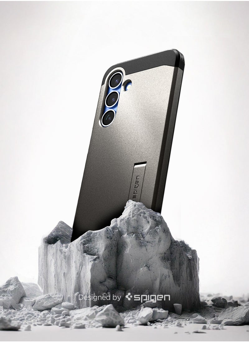 Spigen - Tough Armor MagFit for Samsung Galaxy S25 Case Cover with MagSafe (2025) - Gunmetal - Image 1