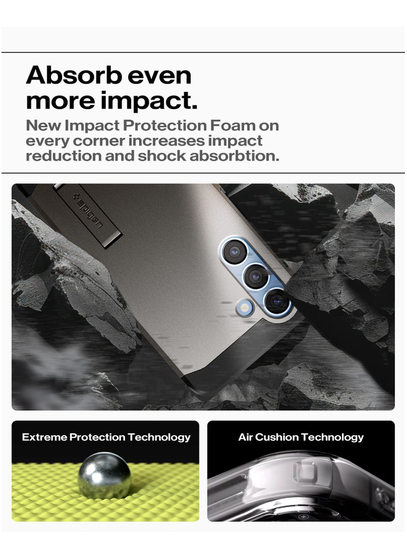 Spigen - Tough Armor MagFit for Samsung Galaxy S25 Case Cover with MagSafe (2025) - Gunmetal - Image 1