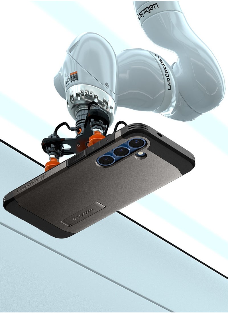Spigen - Tough Armor MagFit for Samsung Galaxy S25 Case Cover with MagSafe (2025) - Gunmetal - Image 1