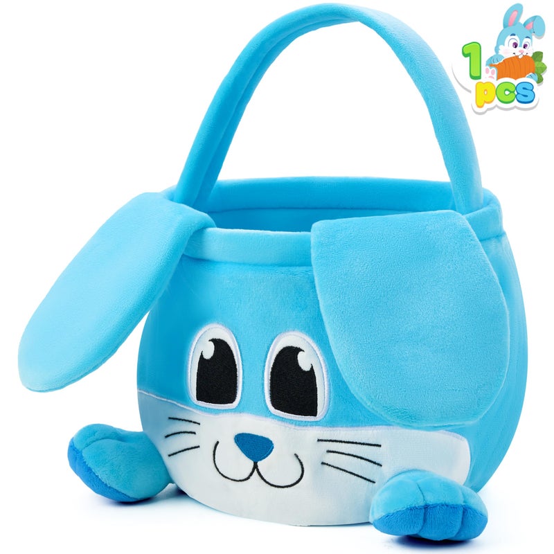 JOYIN Easter Bunny Baske with Foldable Ears Empty Soft Basket with Handle Easter Gifts for Babies Kids Egg Hunt Game Candy Bag Party Favor Storage Container118 87 - Image 2