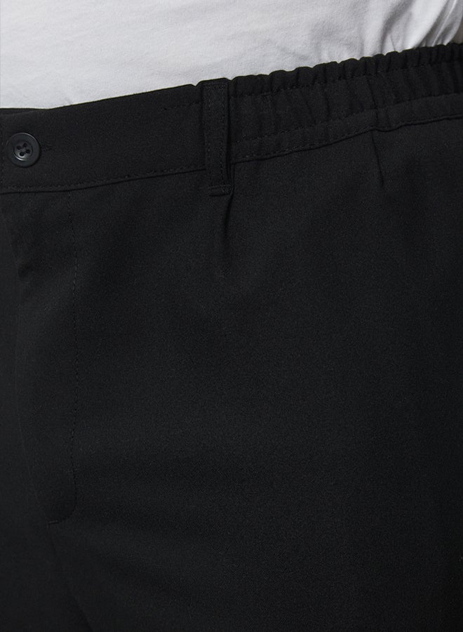 trendyol Large Size Black Wideleg Fabric Trousers TMNAW25AR00000 - Image 2