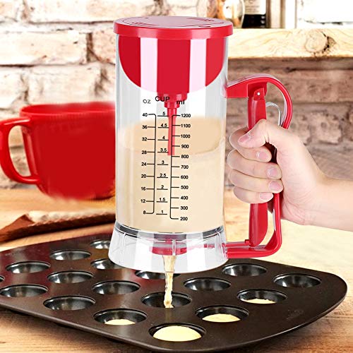 Hztyyier 1200mL Electric Batter Dispenser Cupcake Pancake Blender Mix Pastry Jug Waffle Measuring Cup Muffin Baking Kitchen Tool - Image 4