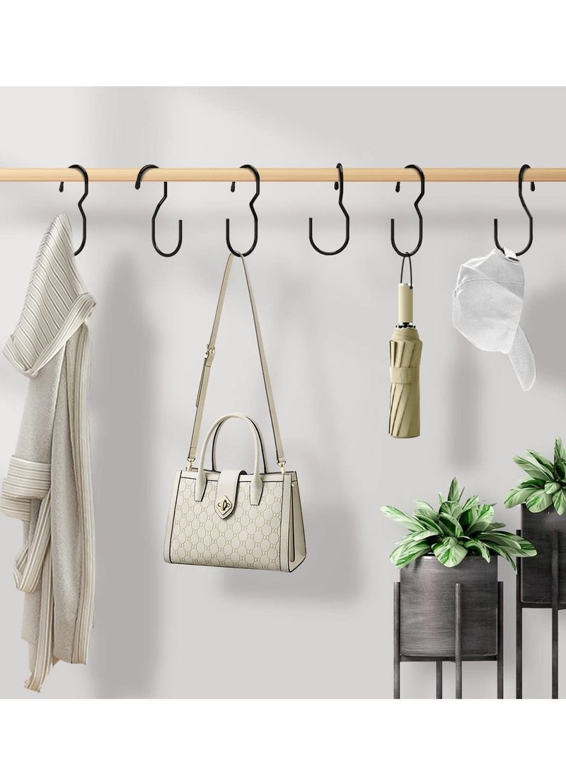 Y&D "Purse Hanger Purse Organizer Hooks for Closet,S Twist Design Bag ,Closet Rod Hanging Bags, Purses, Handbags, Belts, Scarves, Hats,Clothes, Pans and Pots (8 Pack Black) "  - Image 4