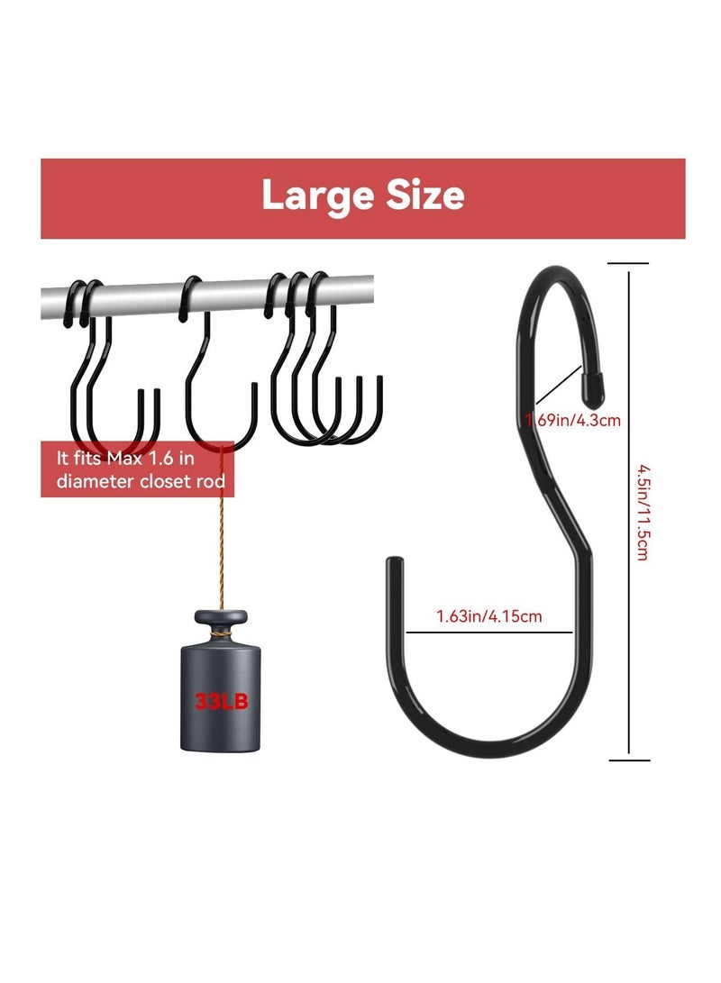 Y&D "Purse Hanger Purse Organizer Hooks for Closet,S Twist Design Bag ,Closet Rod Hanging Bags, Purses, Handbags, Belts, Scarves, Hats,Clothes, Pans and Pots (8 Pack Black) "  - Image 5
