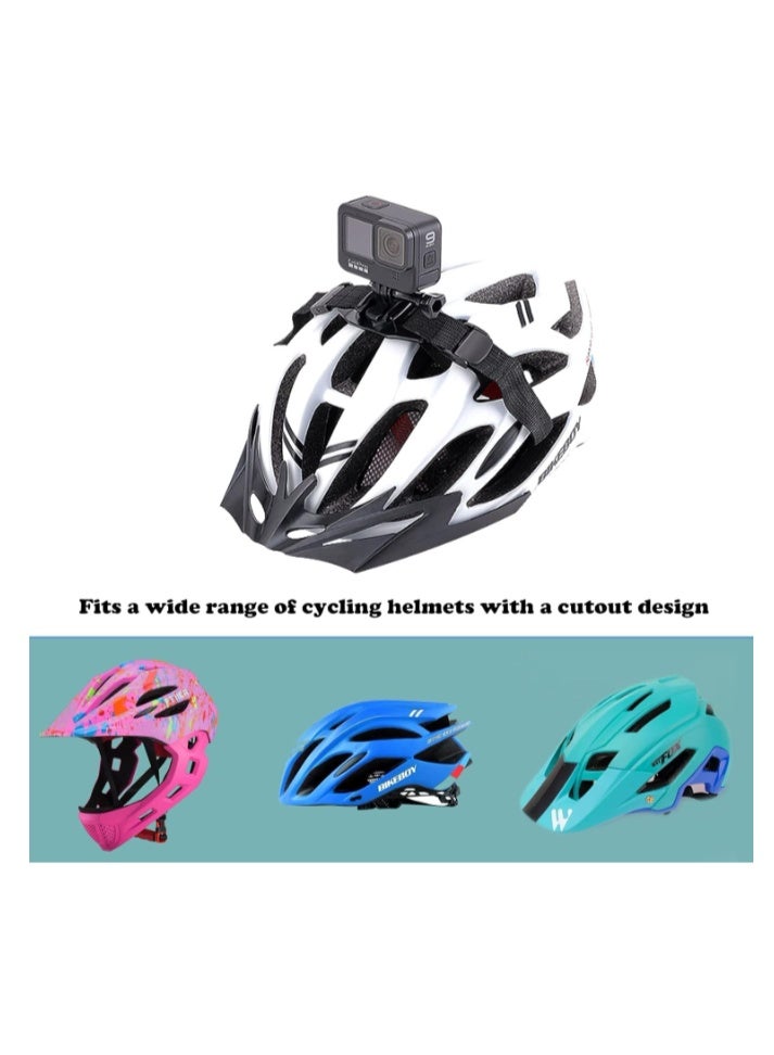 Sisily Vented Helmet Strap Mount, Adjustable Bike Helmet Strap Head Belt Holder Compatible with Insta360 One X2 X R, Gopro Hero Series, DJI OSMO Action Camera - Image 5